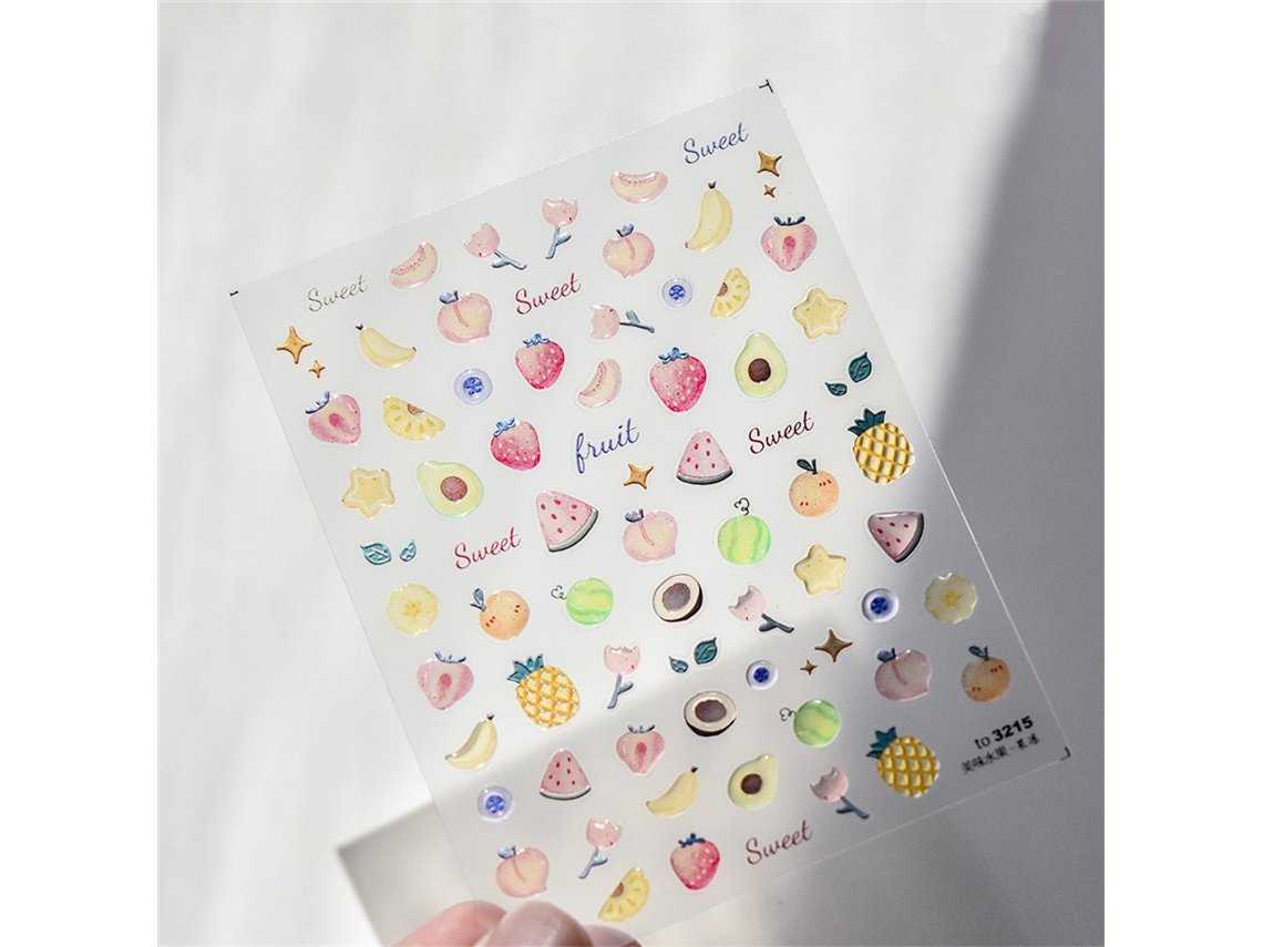 Adesivos de Unha Japoneses em Relevo 5d e 3d, Decorações para Unhas, Adesivos de Acrílico. MDUG