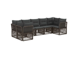 Maison Exclusive - Conjunto De Sofá De Jardim 7 Unid. 7-número De Lugares Cinzento