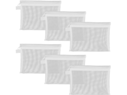 Conjunto De 6 Bolsas De Malha Transparente Branca, Ideais Para Guardar Documentos, Canetas E Outros Itens. Mul