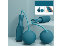 Corda de Pular Sem Fio com Rolamentos Duplos para Fitness Azul Peacock | S/MARCA