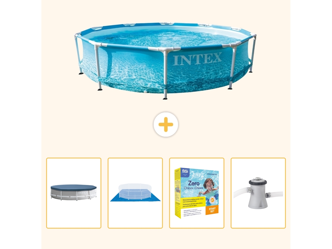 Intex Piscina Com Estrutura Redonda - 305x76 Cm - 5-peças S24