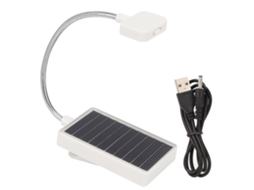 Laxiscreed Candeeiro De Mesa Led Com Braço Ajustável, Funciona Com Painel Solar Ou Usb