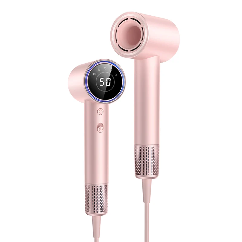 (rosa) Secador De Cabelo Profissional De Íons Negativos De Alta Potência, Resfriamento E Aquecimento Rápidos, Dobrável E Ideal Para Viagens.