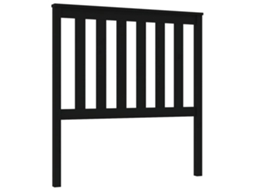 Cabeceira de Cama 96x6x101 Cm Pinho Maciço Preto MAISON EXCLUSIVE