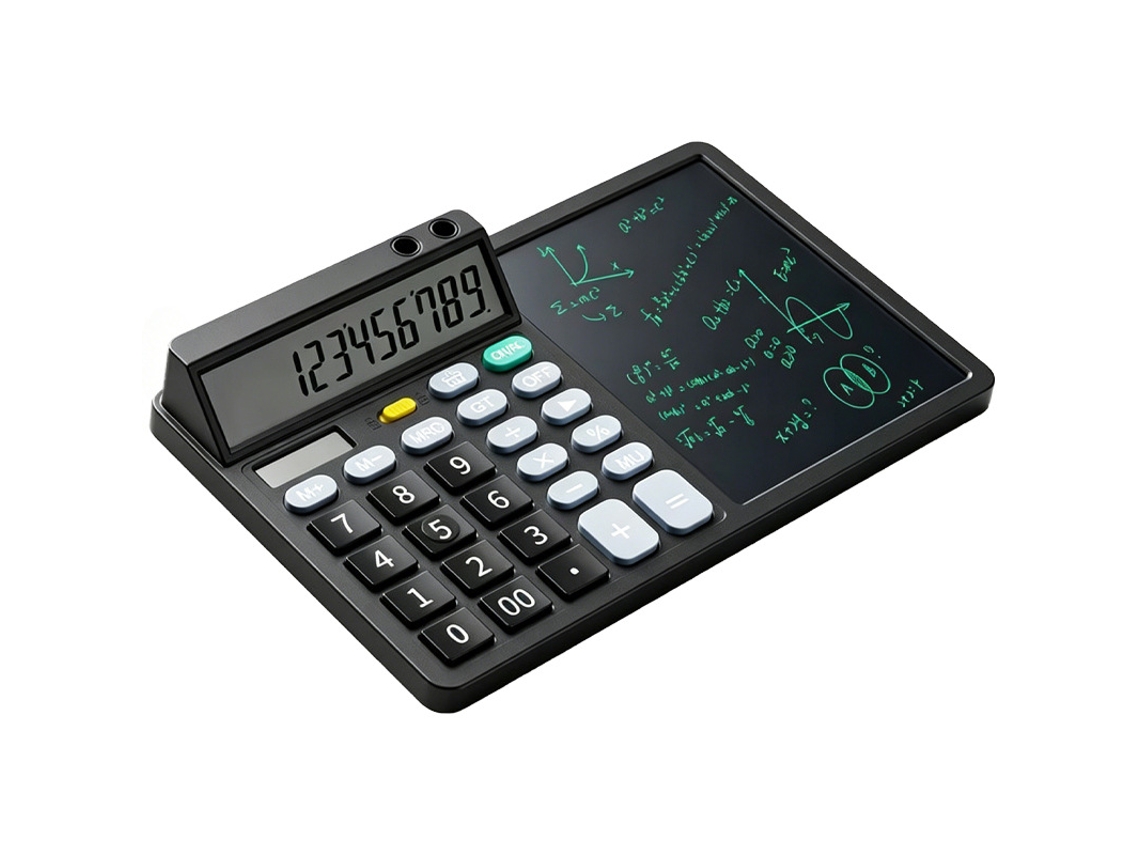 Calculadora Com Bloco De Notas Para Escrita À Mão, Dupla Alimentação Solar, Cálculos Para Estudantes (com Bateria).