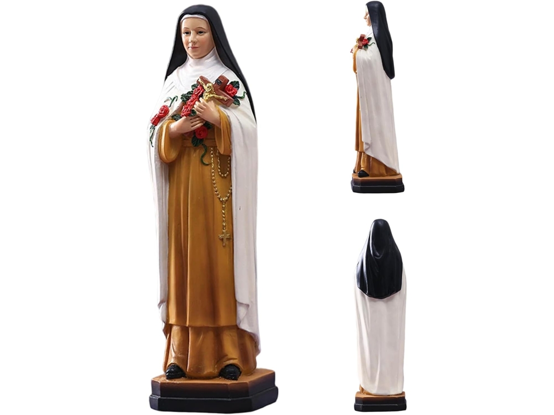 Estátua De Santa Teresa De Lisieux, Estátuas Religiosas Católicas De 20 Cm, Figuras De Resina Para Prateleira