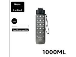 Garrafa de Água À Prova de Vazamentos, Ideal para Esportes e Viagens. MDUG (preta, 1000ml)