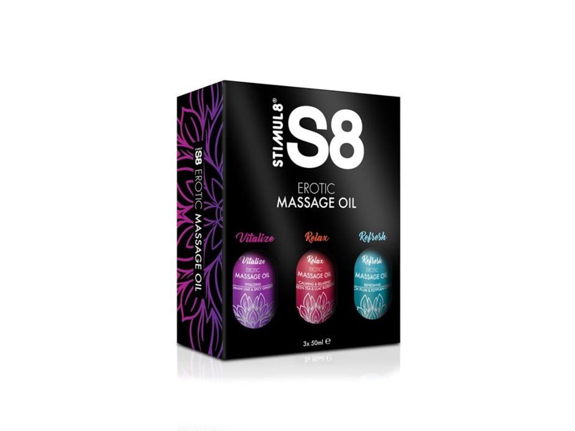 Caixa de Óleo de Massagem S8 3X50Ml STIMUL 8