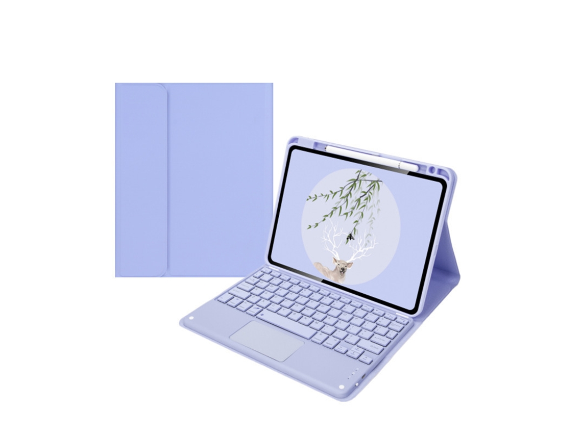 Capa Com Teclado Para Ipad Pro12. 9 Polegadas,com Teclado Magnético Touch (roxo) Cuich (2018/2020/2021/2022)