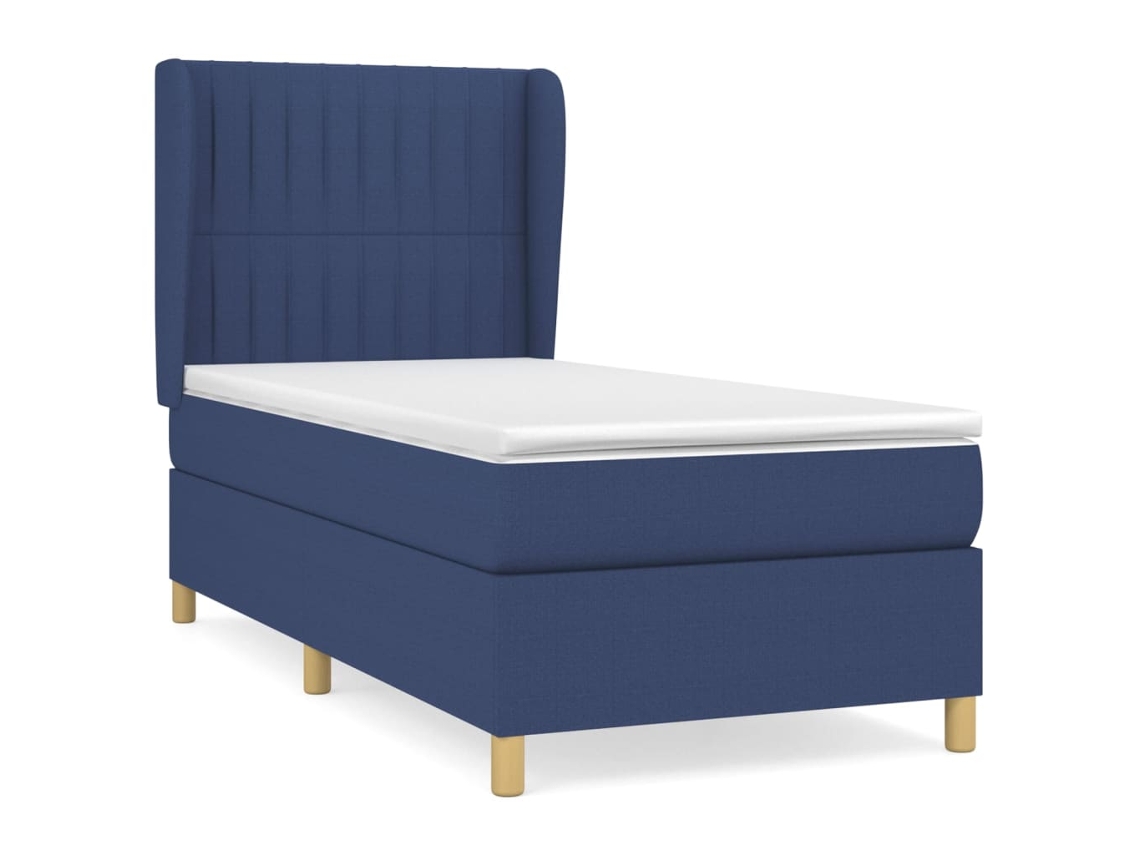 Box Spring Bed, Box Spring Beds Vidaxl Azul Tecido (90 X 200 Cm)
