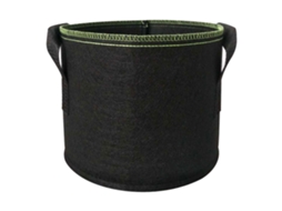 Saco Plantio Têxtil Grosso 10 Galões 5pçs Preto Borda Verde 40x30