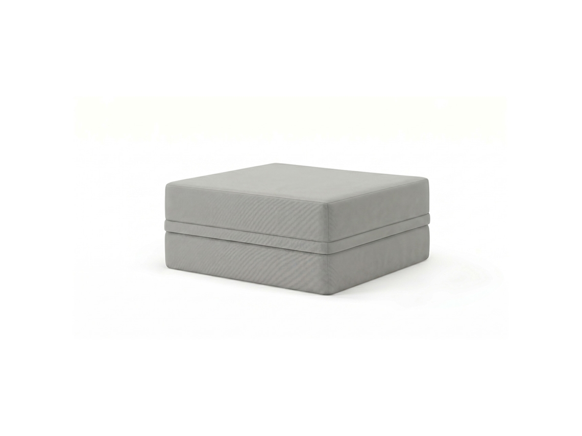Sofá Modular Puff Convertível Liso Cinza Escuro SKOFFA