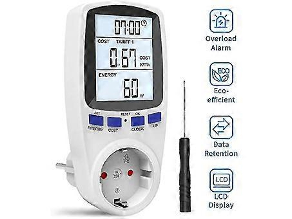 Medidor De Custo De Energia, Medidor De Custo De Energia Digital, Medidor De Eletricidade Com Tela Lcd Grande E Eletricidade Brilvibera