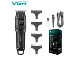 Máquina de Cortar Cabelo Elétrica com Visor Digital, Modelador de Cabelo Gradiente, Recarregável, Máquina de Cortar Cabelo com Gravação MDUG (preto)