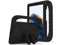 Capa Para Samsung Galaxy Tab A9 Em Eva Com Suporte, Preta Antichoque