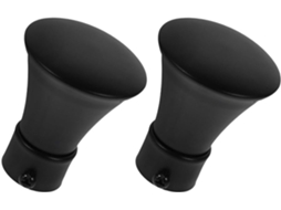 Ponteiras De Ferro Preto Para Varão De Cortina, 22 Mm, 2 Peças, Acessórios Decorativos Para Janelas