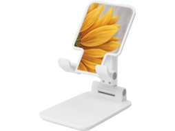 Suporte Dobrável Para Celular Com Design Botânico De Girassol E Pétalas Douradas, Ângulo Ajustável, Altura Para Mesa