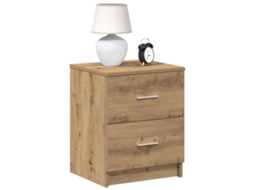 Vidaxl Mesa De Cabeceira Com 2 Gavetas 40x36x50 Cm Carvalho Artisiano