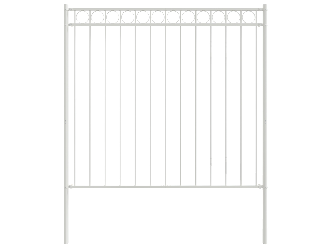 Conjunto 1 Cerca Moderna Vidaxl Branco Aço (170 X 170 Cm)