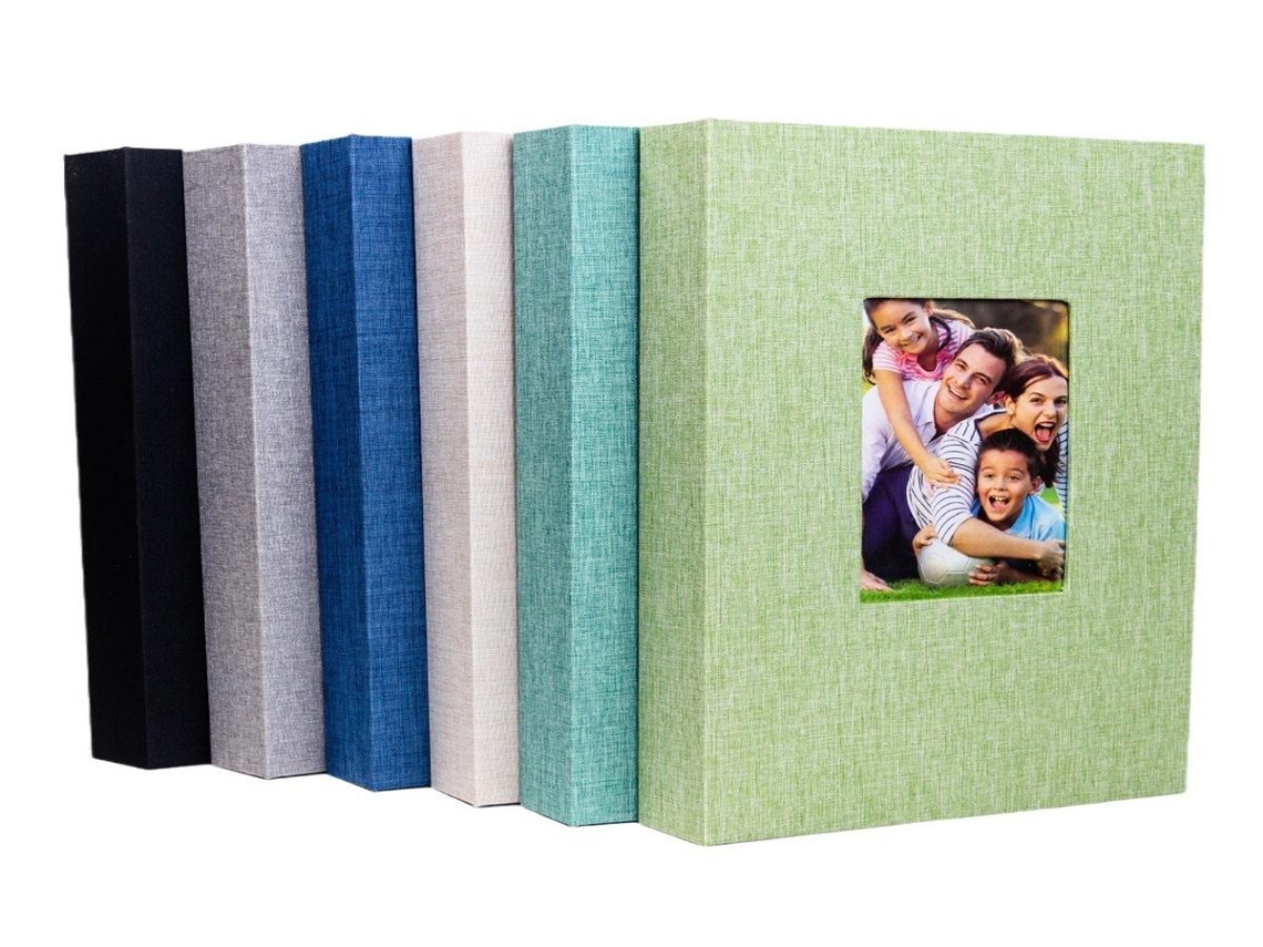 Álbum Fotográfico Lurelia, 10x15 Cm, 300 Sacos, Capa De Linho, Cor Bege