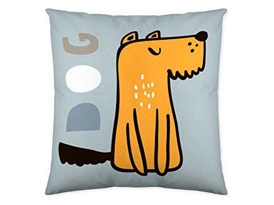 Capa de Travesseiro Costura Dogs 50 X 50 Cm
