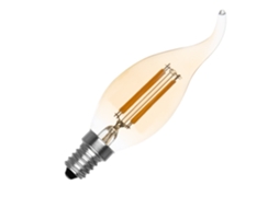 Lâmpada Filamento de Led E14 4w 470lm Regulável T35 de Ouro, Nenhuma Cintilação 2700k Branco Quente Ledkia