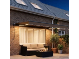 Vidaxl Toldo Retrátil Cinzento-acastanhado 300 X 250 Cm Poliéster