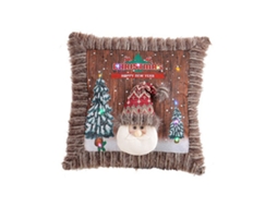 Laxiscreed Almofada De Natal Com Luz, Enchimento Em Pelúcia, Ideal Para Sala De Estar E Presente Natalício