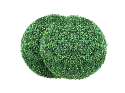 Poplar Artificial 24 Polegadas de Altura 2 Plantas Planta de Poda Falsa Esférica Perene Green Feia Planta Bola Decorativa VEVOR