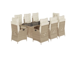 Garden Dining Set, Garden Dining Sets Vidaxl Bege Rattan / Vime (n/a)