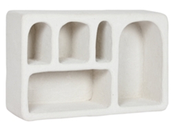 Prateleira de parede em MDF branco, padrão de abeto, 80x18x48cm ALEXANDRA HOUSE LIVING