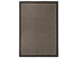 vidaXL Tapete de tecido plano para exterior 140x200 cm castanho-escuro