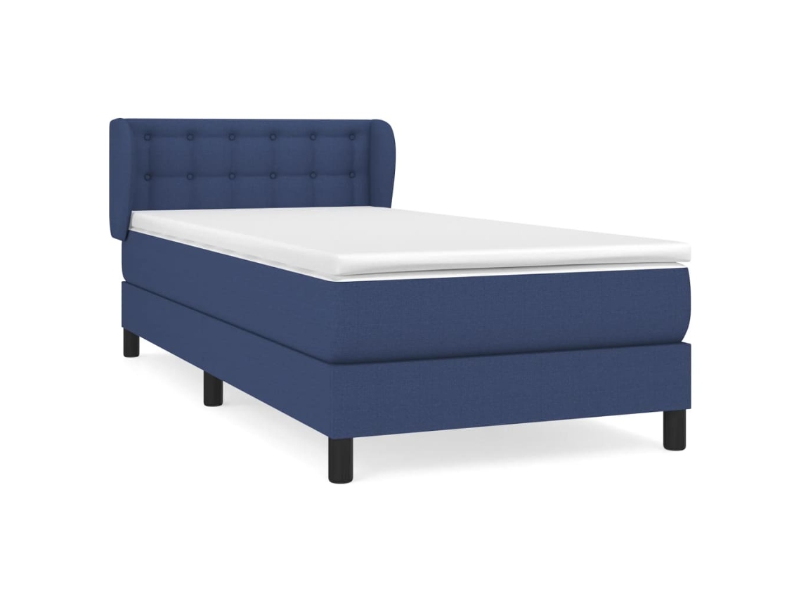 Cama com Molas/colchão 80x200 Cm Tecido Azul MAISON EXCLUSIVE