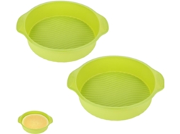 2 Pezzi Tortiera Rotonda Em Silicone