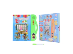 Ats livro de Sons Eletrônicos Abc para Crianças com Lápis: Aprendizagem de Animais, Frutas em Inglês e Malay Verde