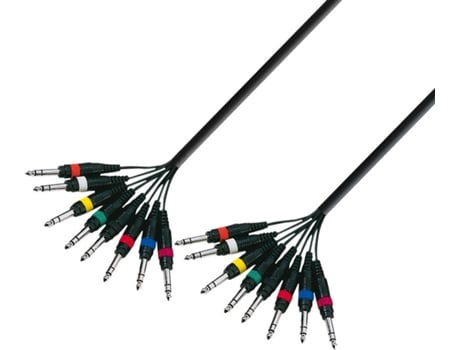 Cabo de Áudio ADAM HALL (Jack 6.3mm - 3 m - Preto)