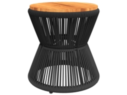 Maison Exclusive - Mesa De Centro Com Base De Arame Ø 45x44 Cm Acácia Maciça