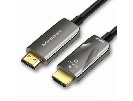 Cabo De Fibra Óptica Mindpure Hd006 Hdmi 2.0 De 90 M, 4k, 60 Hz, Vídeo Hd, Sem Atraso, Cabo De Transmissão Rápida Cinza Webake