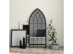 Vidaxl Espelho Em Ferro P/ Uso No Interior 100x45 Cm Preto