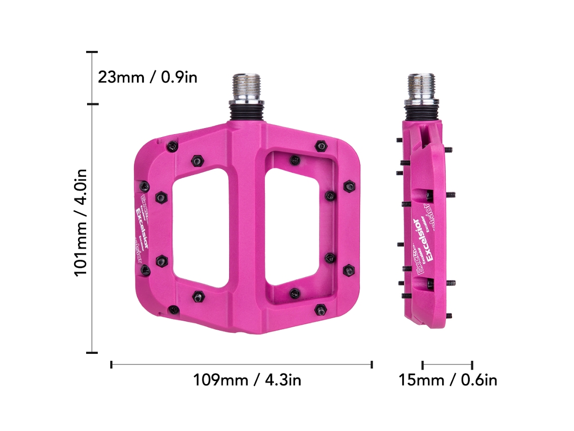 Pedais de Bicicleta Business MTB plataforma resistente 9/16 polegadas fibra de nylon para mountain bike