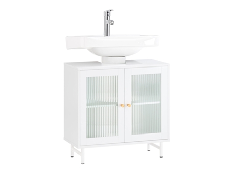 Armário De Casa De Banho Com Lavatório De Chão Bzr115 Ii W Sobuy