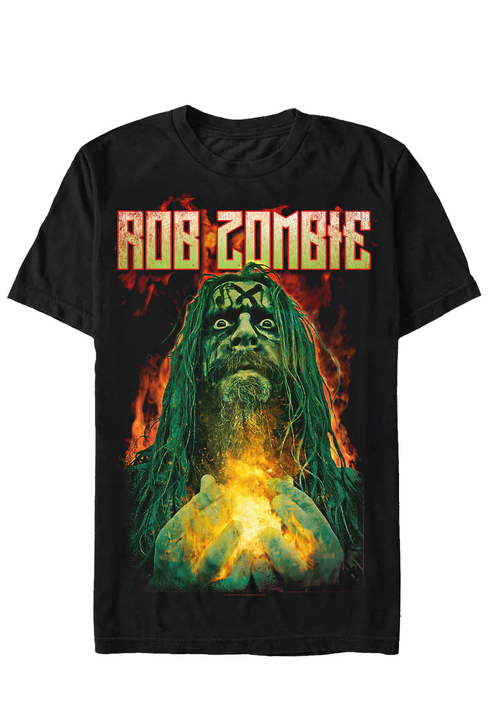 Size:xl Rockinstone Rob Zombie - Blaze - T-shirt Unisex Adults
