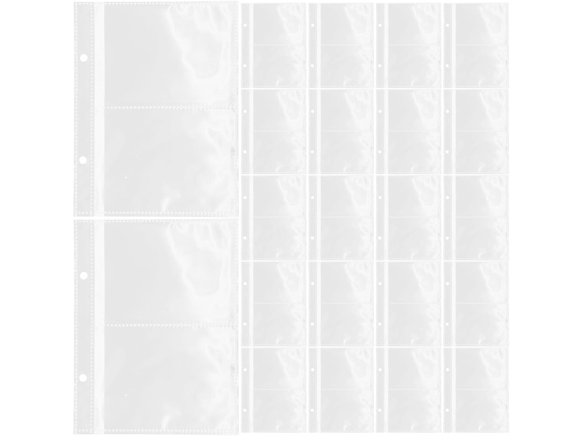 Ultechnovo Lote De 50 Bolsas Transparentes Formato 4 Bolsas Para Álbum De Fotos Fotos, Inserções Páginas