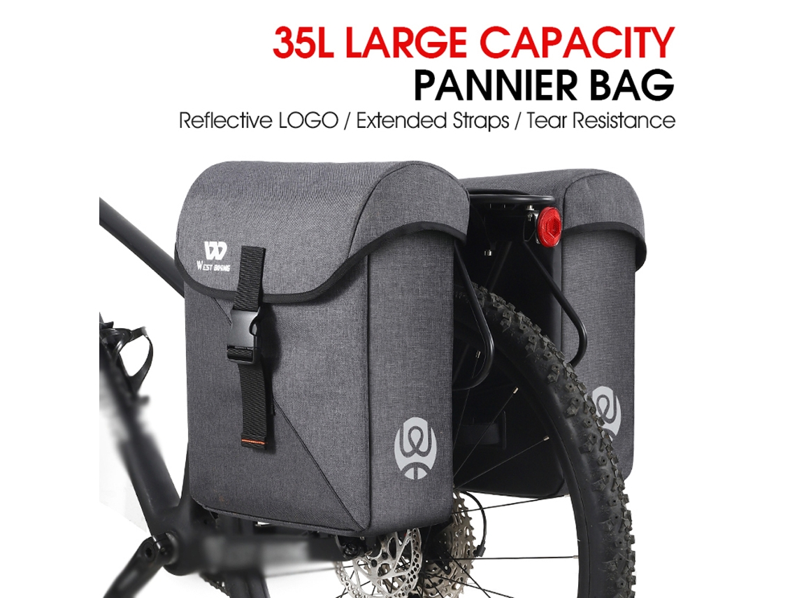 Bolsa Dupla para Bicicleta com 35l Capacidade S/MARCA
