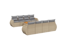 Garden Sofa Set, Garden Sofa Sets Vidaxl Bege Rattan / Vime (n/a)