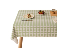 Pano de Mesa de Chá Impermeável e À Prova de Óleo Não Lavável Pano de Mesa de Losango de Luz Retangular Verde