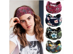 Cintas de Cabeça para Mulheres Boho Largas Elásticas S/MARCA