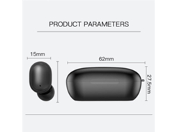 Fones De Ouvido Sem Fio True Wireless Bt5.0 Mini Earbuds Resistente Ao Suor Com Microfone E Estojo De Carregamento Com Display De Bateria