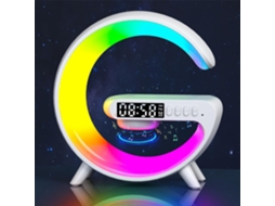 Lurelia Rádio Despertador Bluetooth Com Carregador Sem Fios, Luz Rgb
