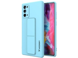 Capa Samsung Galaxy Note 20 LMOBILE Kickstand Silicone Azul